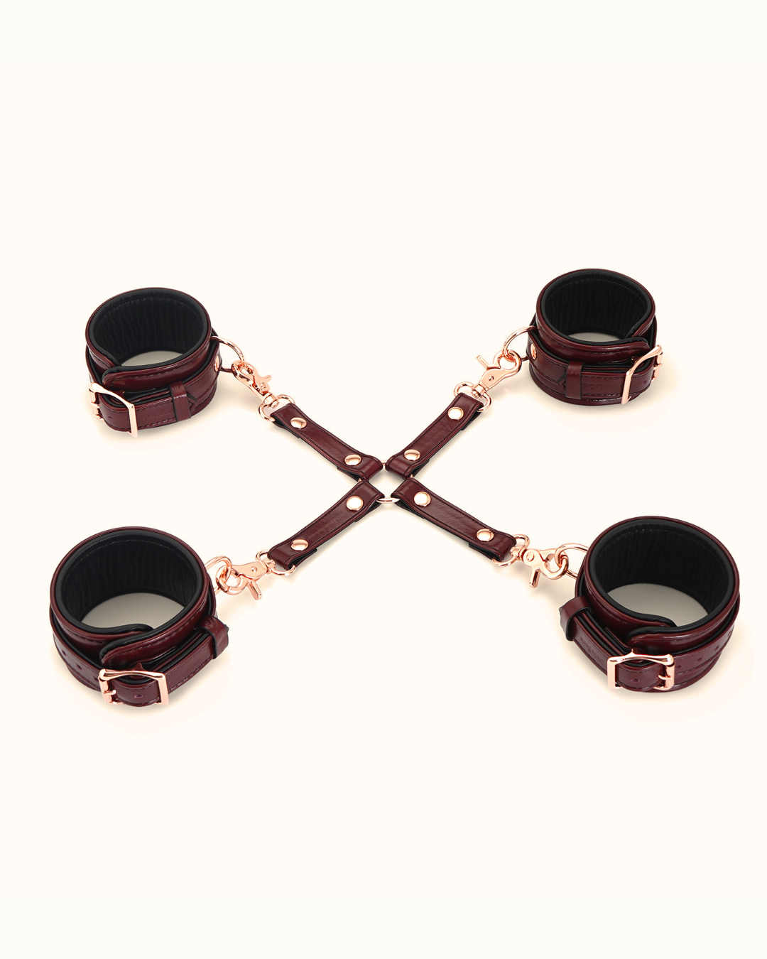 Arnés con Collar y Esposas Rojo