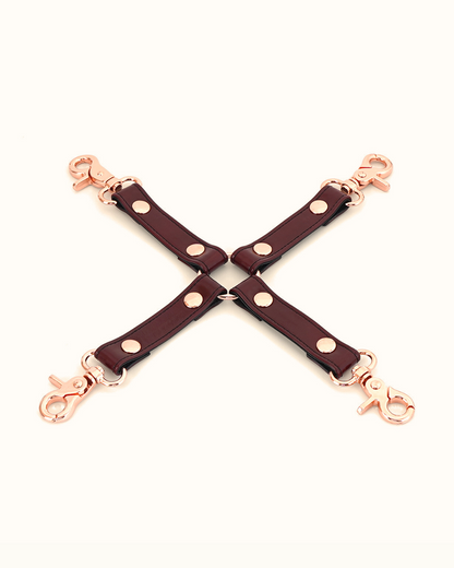 Arnés con Collar y Esposas Rojo
